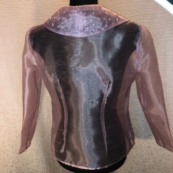 J.R.Nites By Caliendo blouse 👚 Rhinestone Buttons - Picture 5 of 7